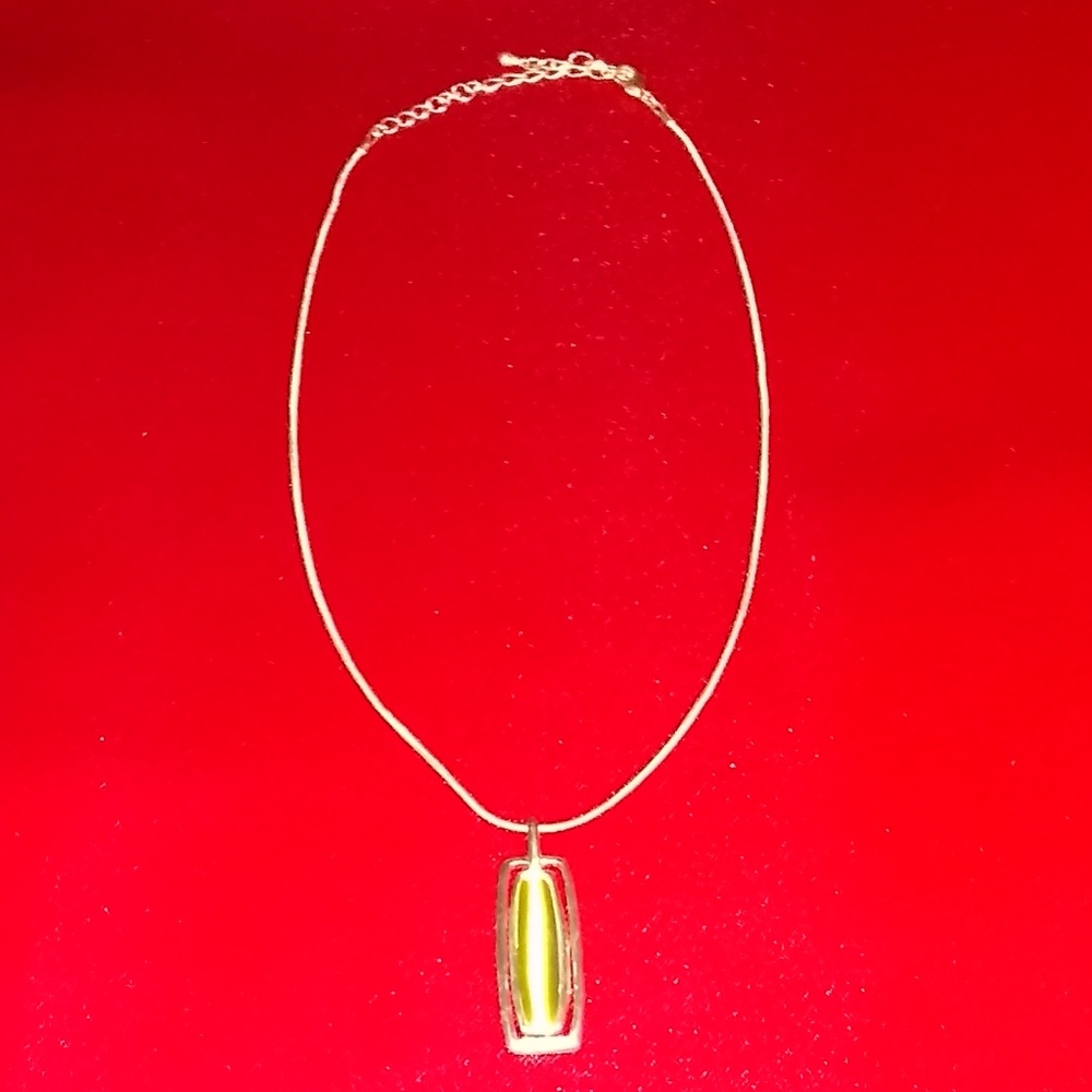 Necklace with green stone